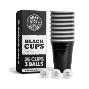 Beer Baller Black Cups 24/3Balls